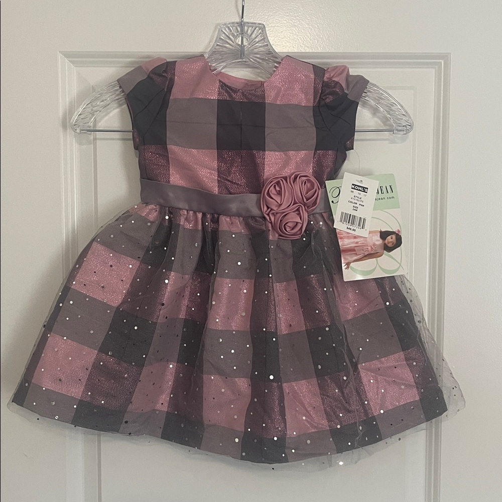bonnie jean baby rose‎ 2 piece dress 24M